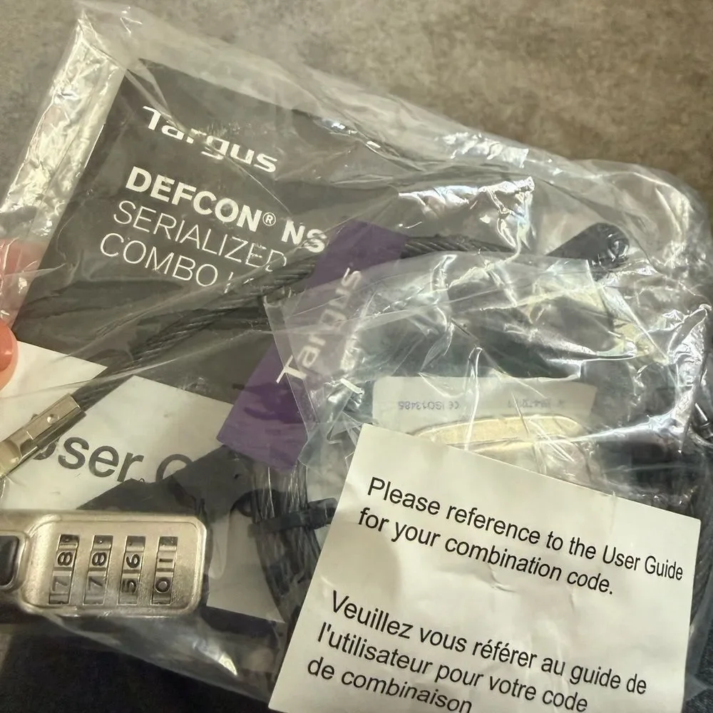 Targus DEFCON NS Combination Lock with Black Cable